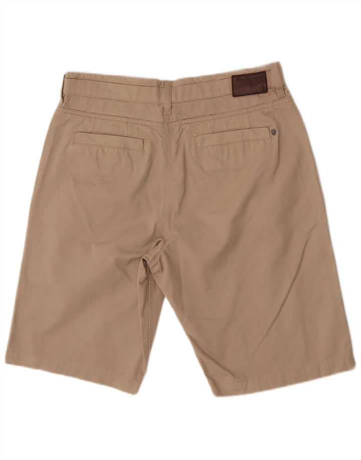 Ben Sherman Mens Chino Shorts W32 Medium Beige Cotton