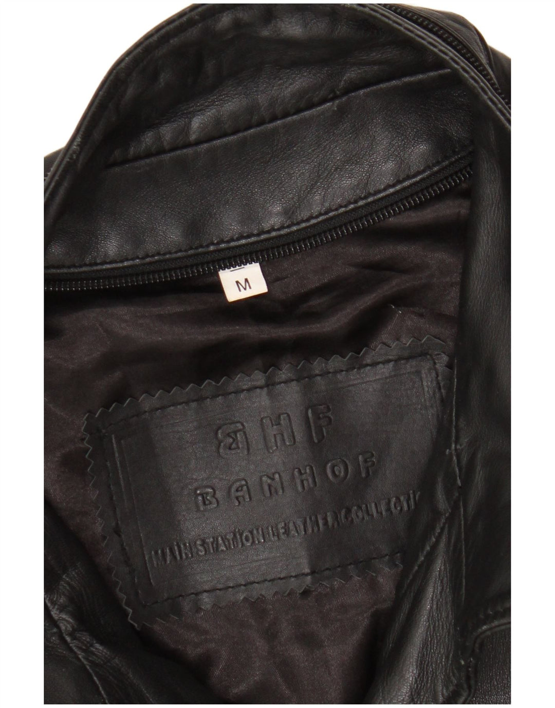 Vintage Mens Leather Jacket UK 38 Medium Black Leather
