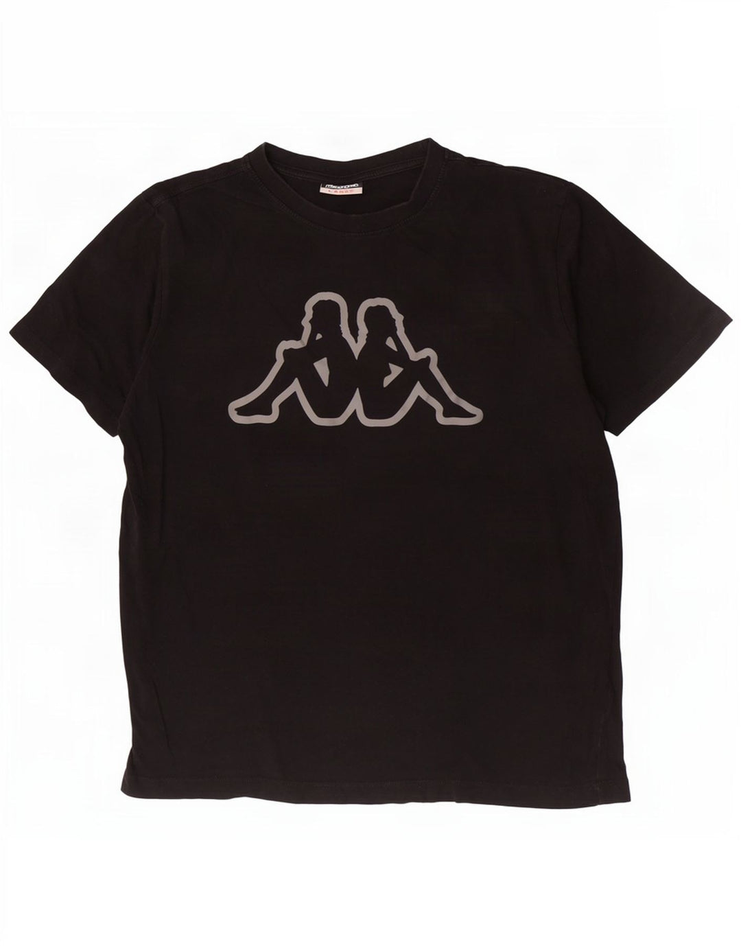 Kappa Mens Graphic T-Shirt Top Large Black Cotton