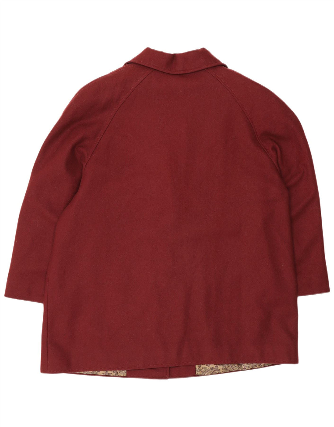 Vintage Womens Oversized 3/4 Sleeve Blazer Jacket IT 49 XL Burgundy