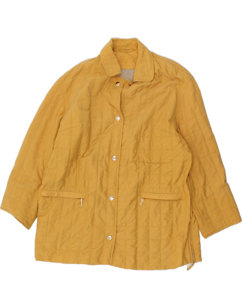 JOBIS Womens Quilted Jacket UK 20 2XL Yellow Polyester | Vintage Jobis | Thrift | Second-Hand Jobis | Used Clothing | Messina Hembry 