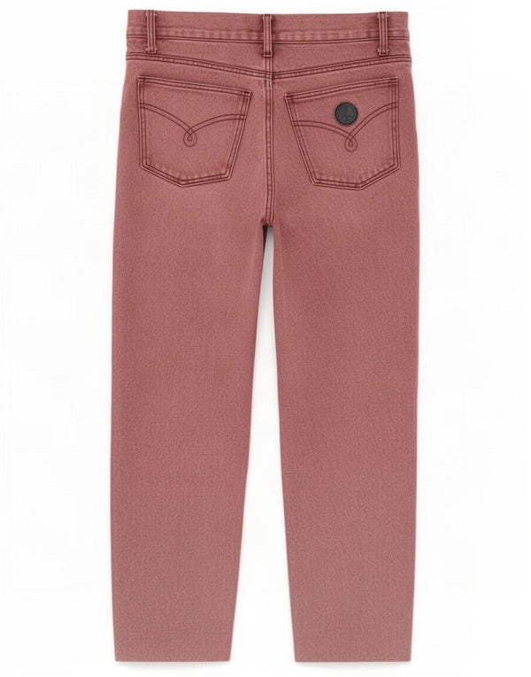 Moschino Womens High Waist Loose Jeans W36 L27 Pink Cotton