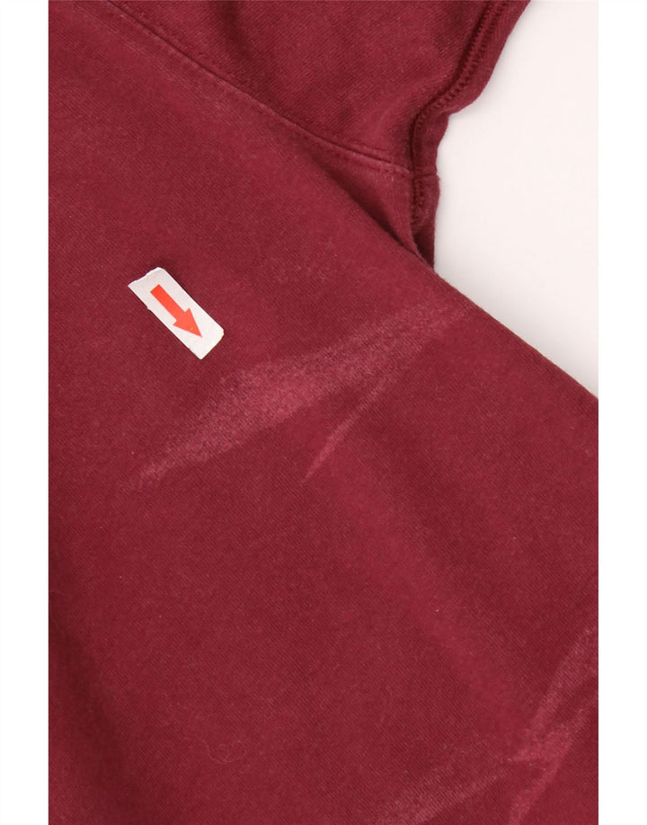 Adidas Mens T-Shirt Top Small Burgundy Cotton