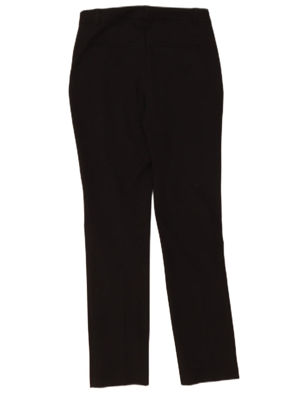 Reiss Womens Slim Fit Chino Trousers UK 4 XS W26 L29 Black Polyester