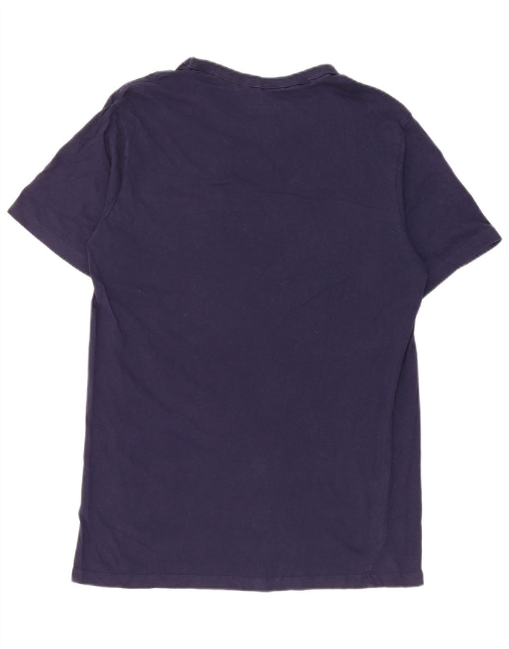 Champion Mens Graphic T-Shirt Top Small Navy Blue Cotton