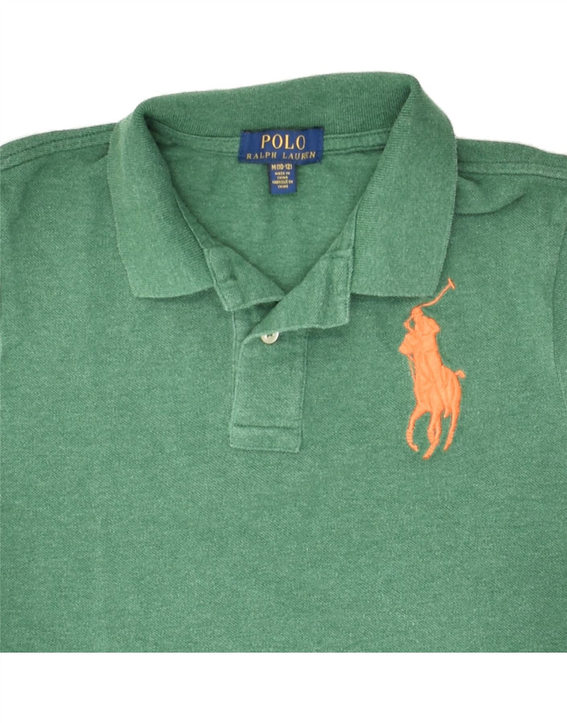 POLO RALPH LAUREN Boys Polo Shirt 10-11 Years Medium Green | Vintage Polo Ralph Lauren | Thrift | Second-Hand Polo Ralph Lauren | Used Clothing | Messina Hembry 