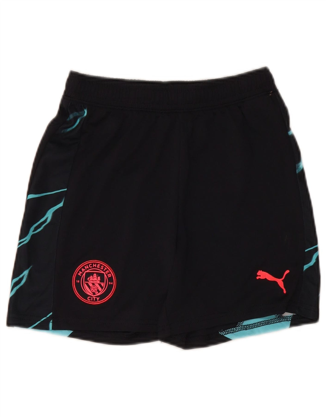 PUMA Boys Manchester City Sport Shorts 11-12 Years  Black Colourblock