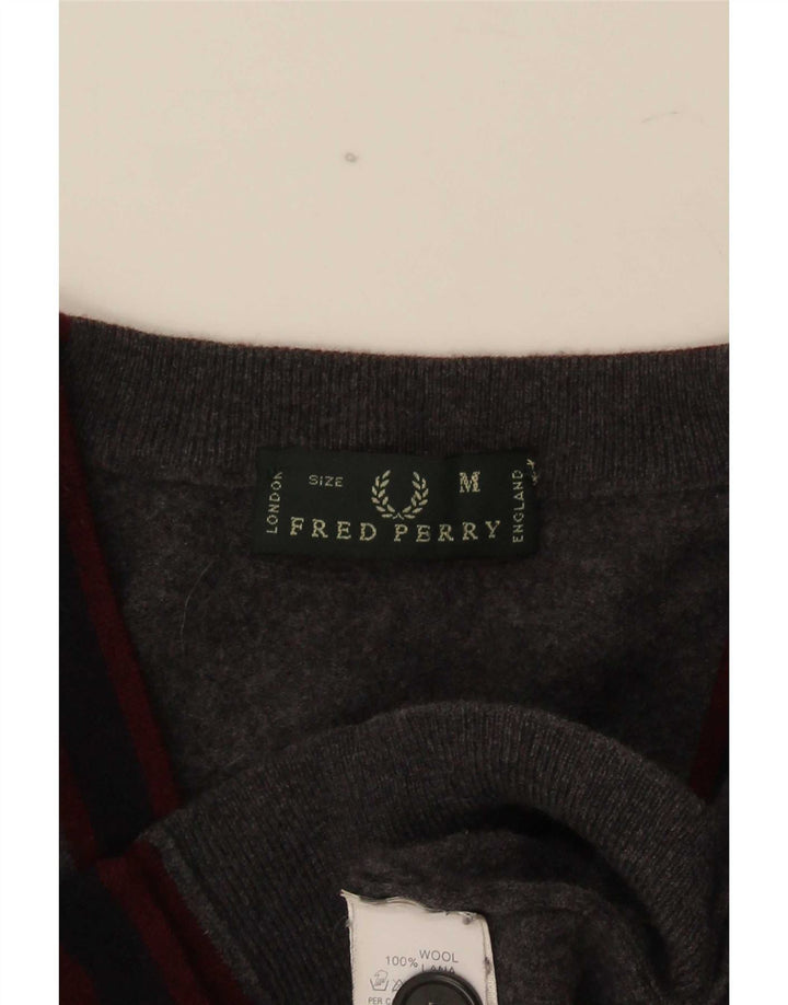 Fred Perry Mens Medium Grey Wool