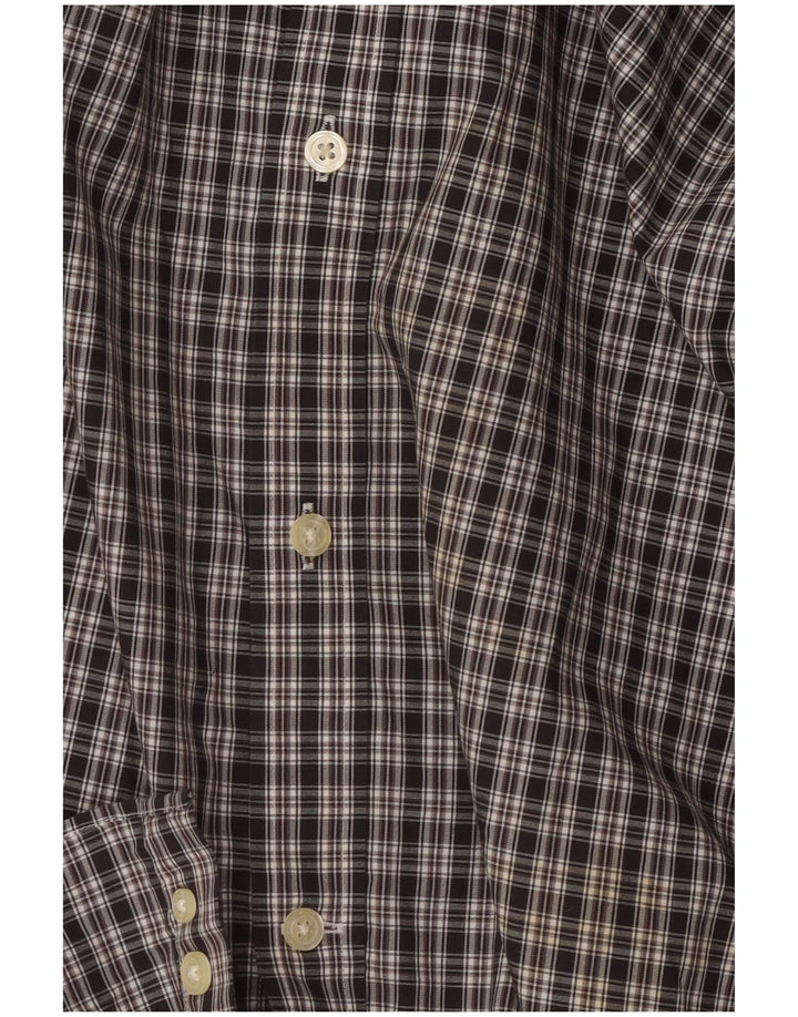 Eddie Bauer Mens Relaxed Fit Shirt 2XL Black Check Cotton