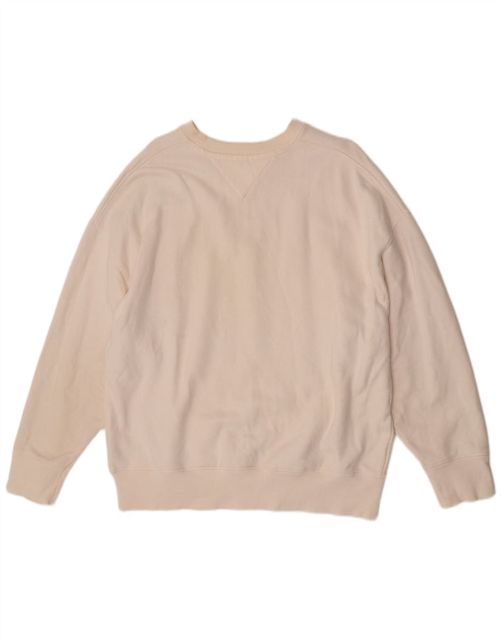 Tommy Hilfiger Mens Sweatshirt Jumper Large White Cotton