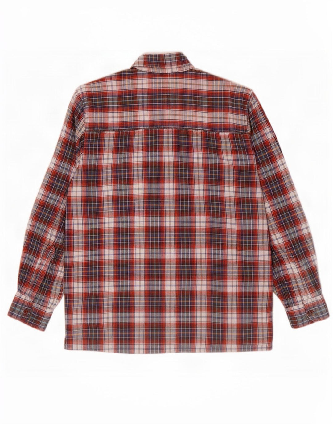 Follie Mens Flannel Shirt Medium Red Check Cotton