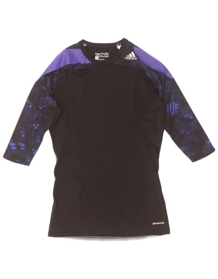 Adidas Mens Climacool Top 3/4 Sleeve Large Black Colourblock