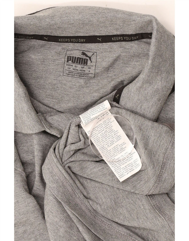 Puma Mens Barcelona Graphic Polo Shirt Small Grey Cotton