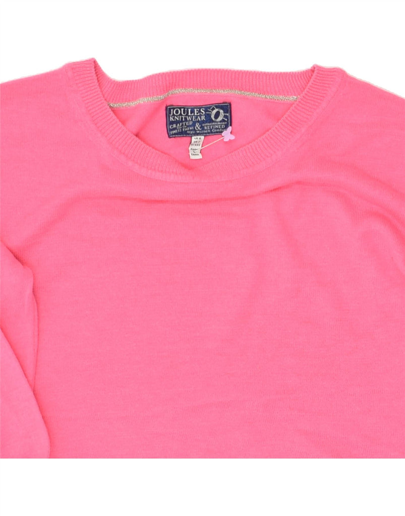 JOULES Womens Boat Neck Jumper Sweater UK 6 XS  Pink Acrylic | Vintage Joules | Thrift | Second-Hand Joules | Used Clothing | Messina Hembry 