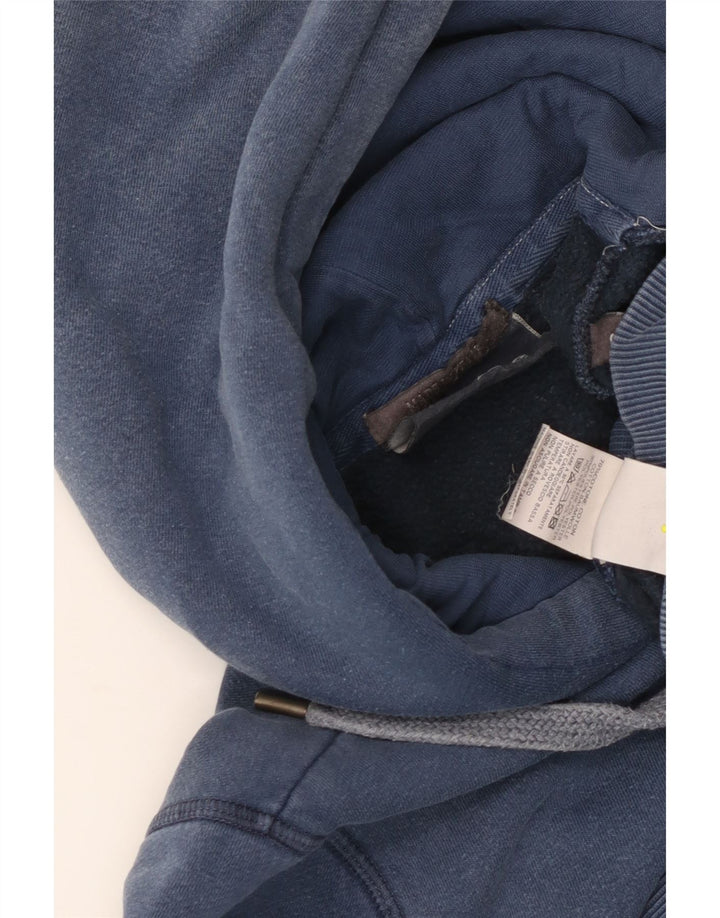 CONVERSE Mens Graphic Hoodie Jumper Small Blue Cotton