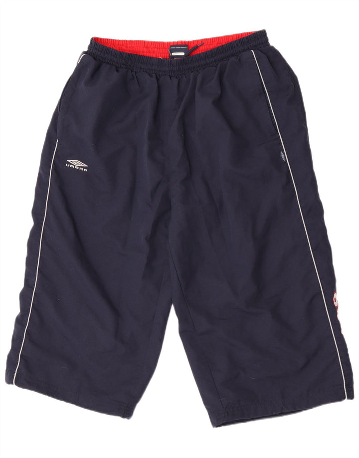 Umbro Mens Bermuda Sport Shorts XL  Navy Blue Polyester