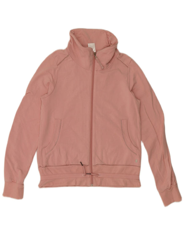 Adidas Womens Tracksuit Top Jacket UK 12 Medium Pink Modal