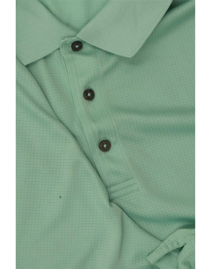 Izod Mens Polo Shirt XL Turquoise Polyester