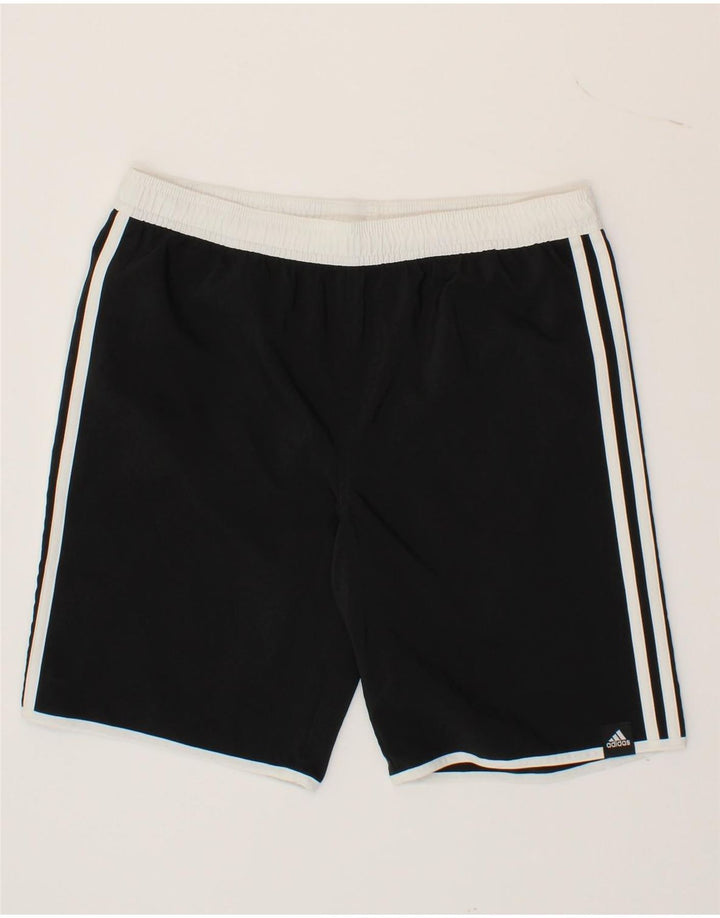 ADIDAS Boys Sport Shorts 15-16 Years Black Colourblock Polyester Vintage Adidas and Second-Hand Adidas from Messina Hembry 