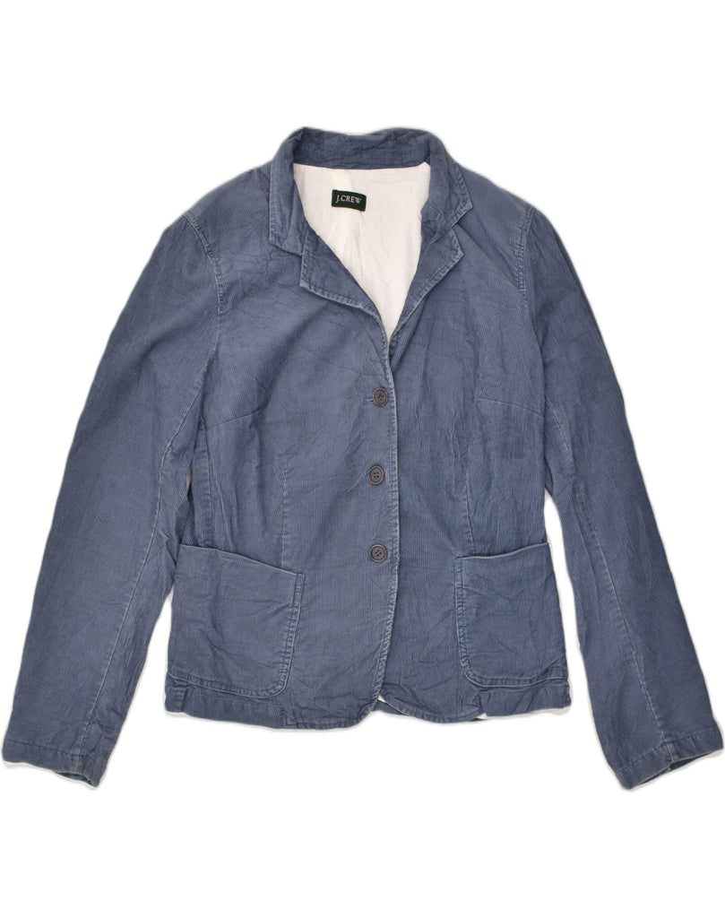 J. CREW Womens 3 Button Corduroy Blazer Jacket UK 14 Large Blue | Vintage J. Crew | Thrift | Second-Hand J. Crew | Used Clothing | Messina Hembry 