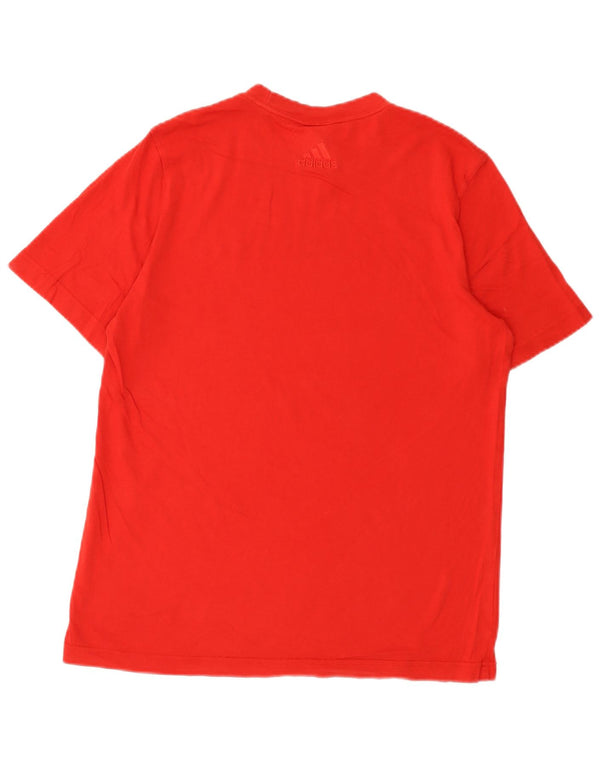 ADIDAS Mens Graphic T-Shirt Top Small Red Cotton