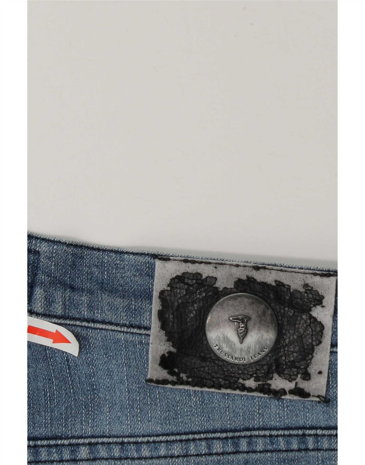 Trussardi Mens Straight Jeans W32 L30 Blue Cotton