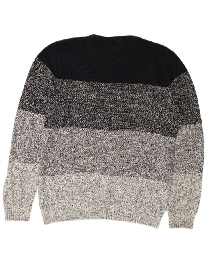 Richmond Mens Crew Neck Jumper Sweater Large Multicoloured Striped Cotton