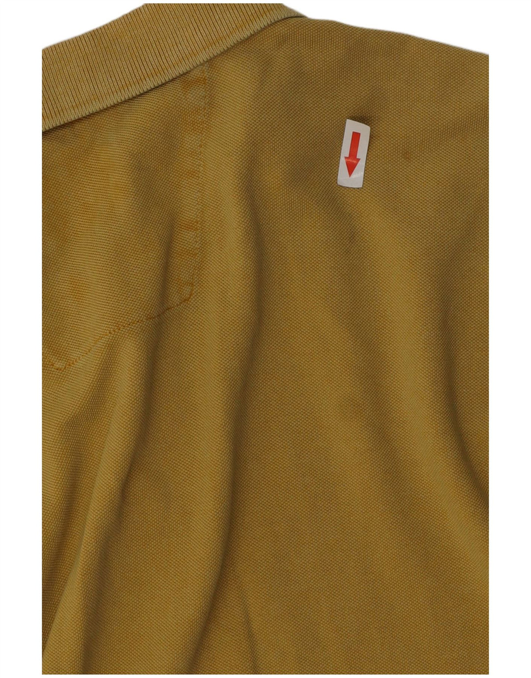 Camel Active Mens Raw Dyed Polo Shirt Large Yellow Cotton