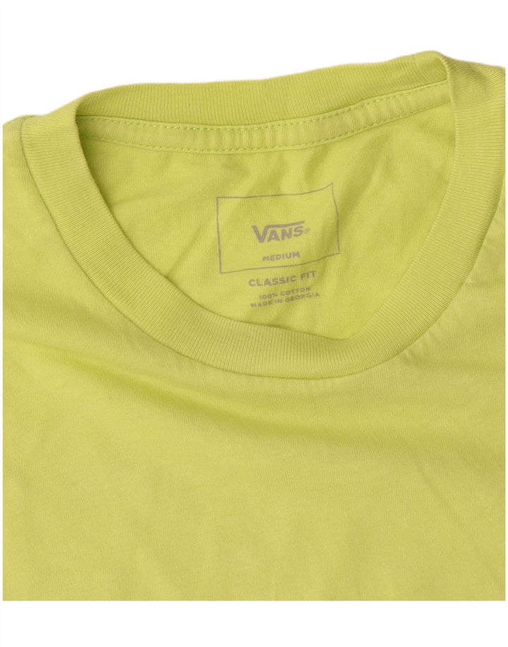 Vans Mens Classic Fit T-Shirt Top Medium Green Cotton