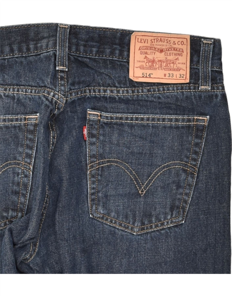 LEVI'S Mens 514 Slim Straight Jeans W33 L32 Blue Cotton | Vintage Levi's | Thrift | Second-Hand Levi's | Used Clothing | Messina Hembry 