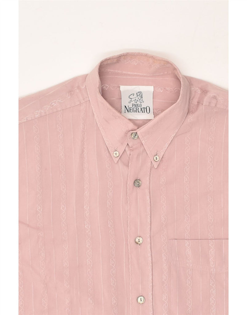 VINTAGE Mens Shirt Medium Pink Striped | Vintage Vintage | Thrift | Second-Hand Vintage | Used Clothing | Messina Hembry 