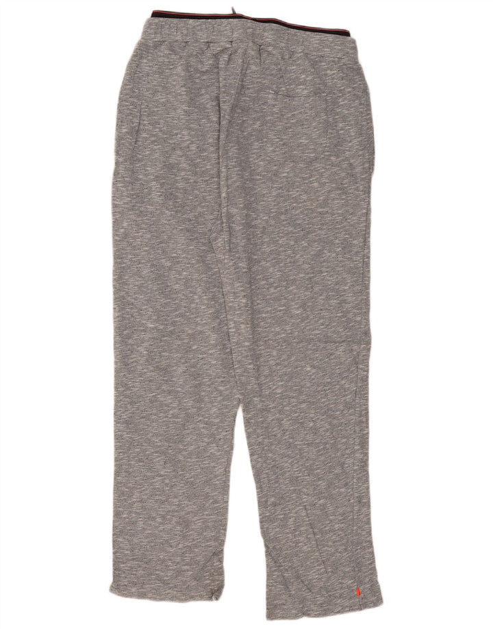 SUPERDRY Mens Regular Fit Tracksuit Trousers Medium Grey Flecked Cotton