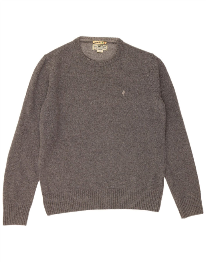 Marlboro Classics Mens Crew Neck Jumper Sweater Large Grey Wool