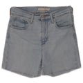 Levi's Womens 724 High Rise Denim Shorts W26 Small Blue Cotton