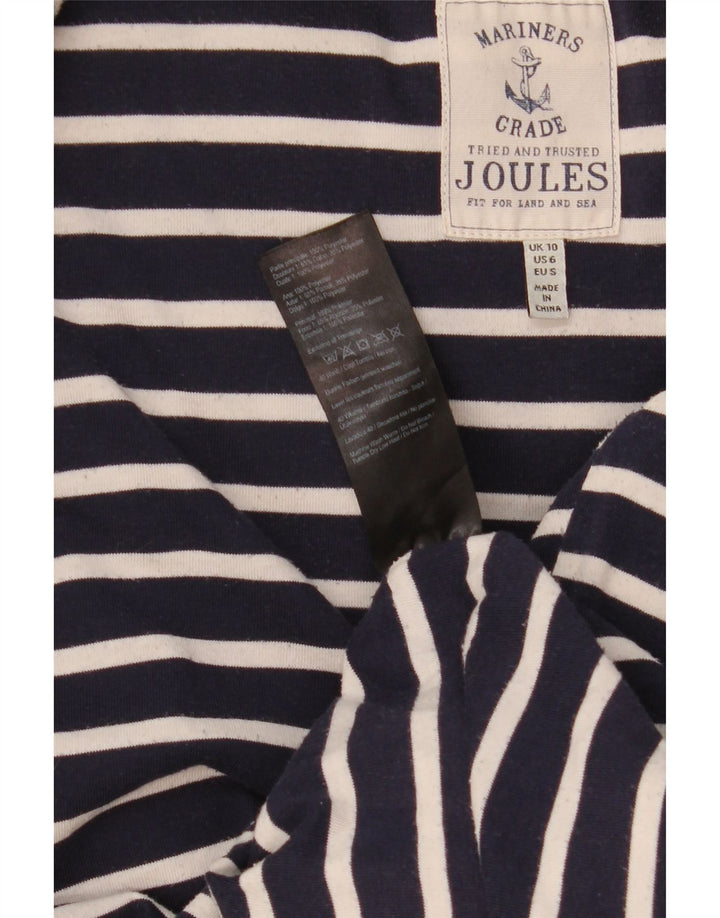 Joules Womens Hooded Padded Gilet UK 10 Small Navy Blue Polyester