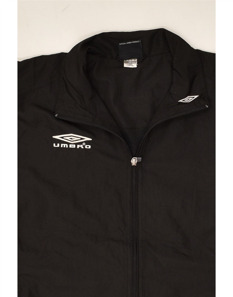 UMBRO Mens Graphic Tracksuit Top Jacket XS Black | Vintage Umbro | Thrift | Second-Hand Umbro | Used Clothing | Messina Hembry 