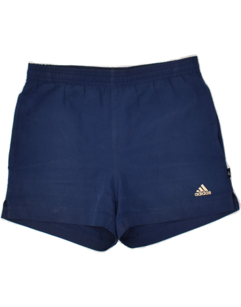 ADIDAS Boys Sport Shorts 9-10 Years Navy Blue Cotton | Vintage Adidas | Thrift | Second-Hand Adidas | Used Clothing | Messina Hembry 