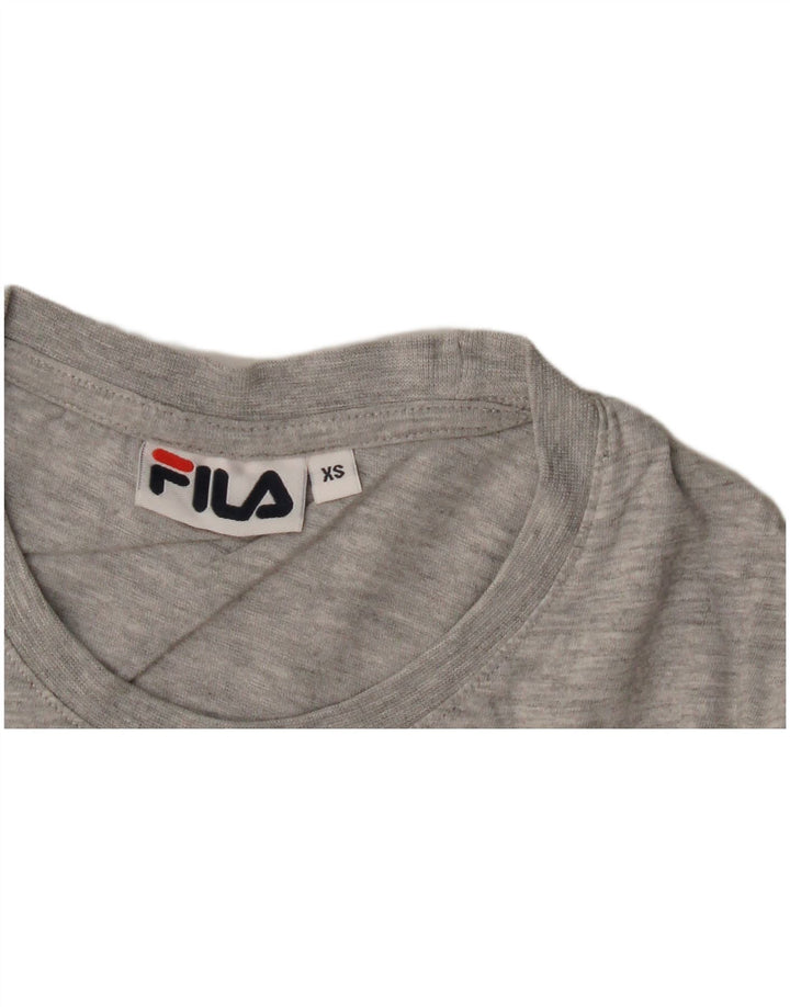 Fila Mens Graphic T-Shirt Top XS Grey Flecked