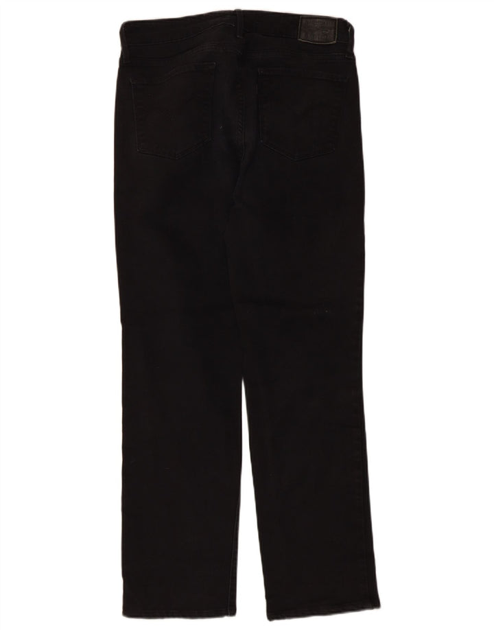 Levi's Womens 714 Straight Jeans W29 L30 Black Cotton