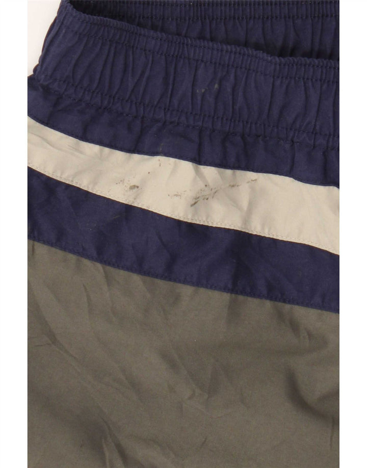 Fila Mens Graphic Swimming Shorts Small Grey Colourblock Polyester