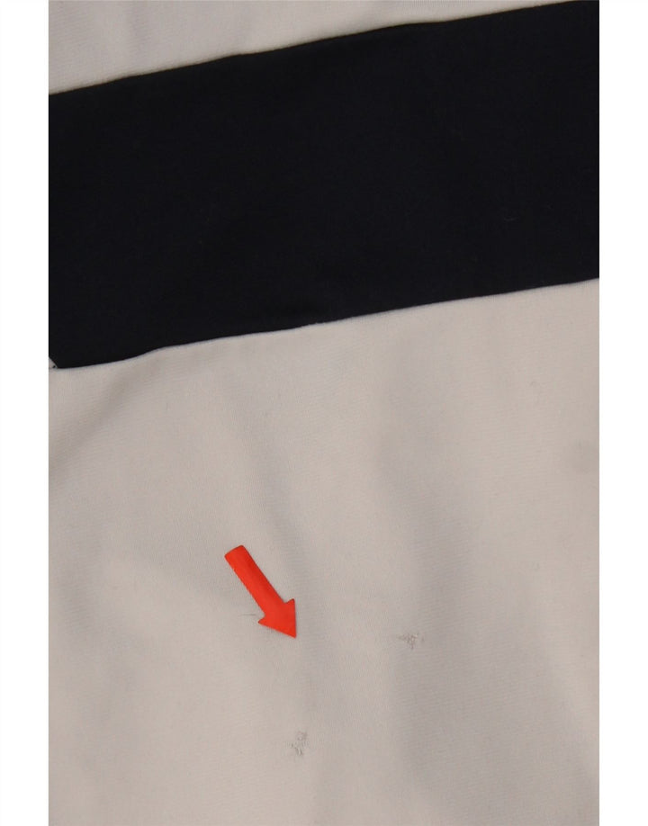 Adidas Mens Tracksuit Top Jacket UK 34/36 Small White Colourblock Polyester