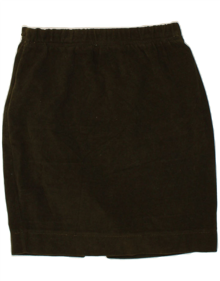 VINTAGE Womens Pencil Skirt W26 Small Green Cotton Vintage Vintage and Second-Hand Vintage from Messina Hembry 