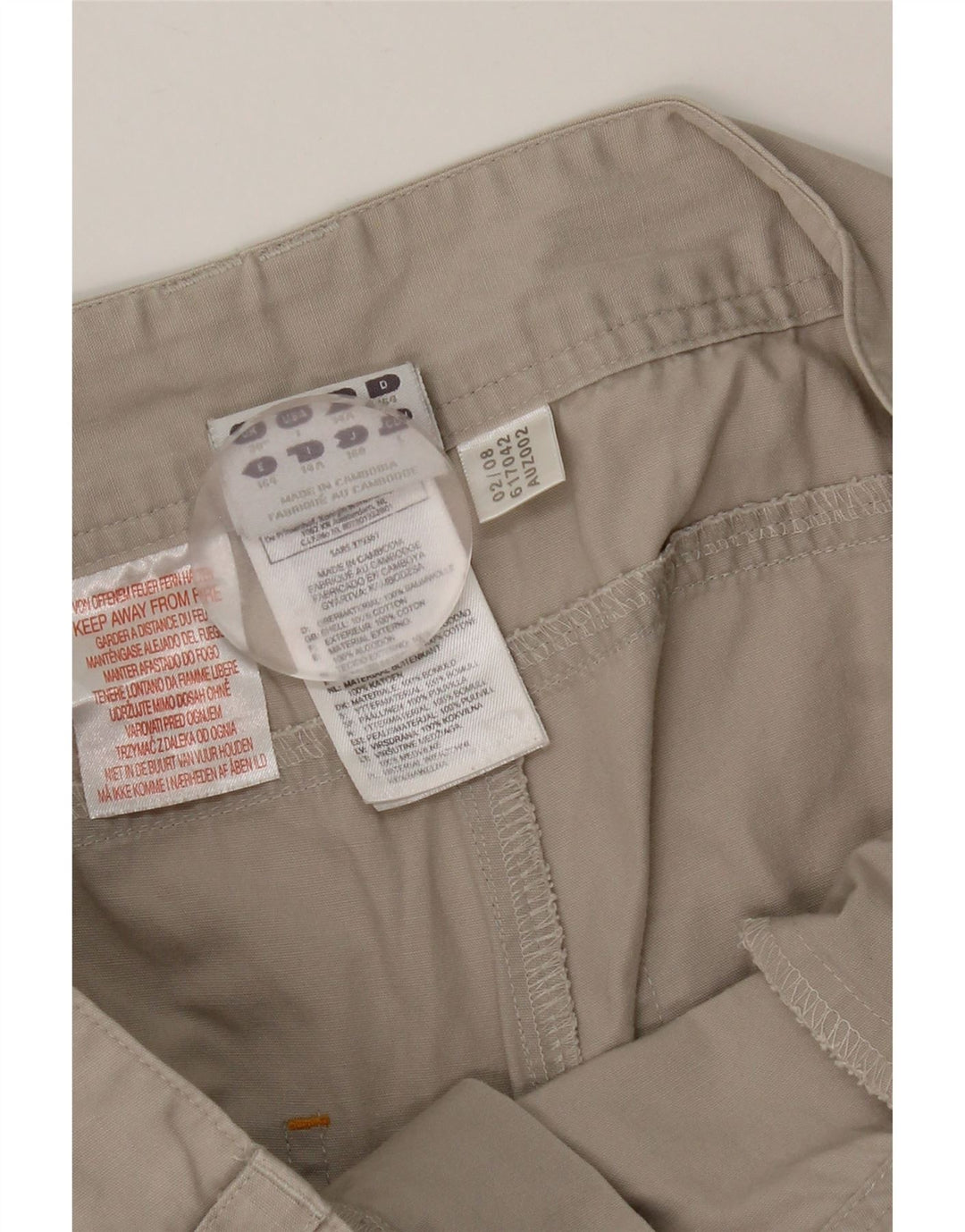 ADIDAS Boys Cargo Shorts 13-14 Years W30 Grey Cotton