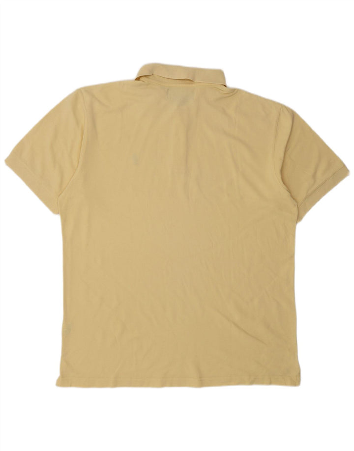 MARLBORO CLASSICS Mens Polo Shirt Large Yellow Cotton