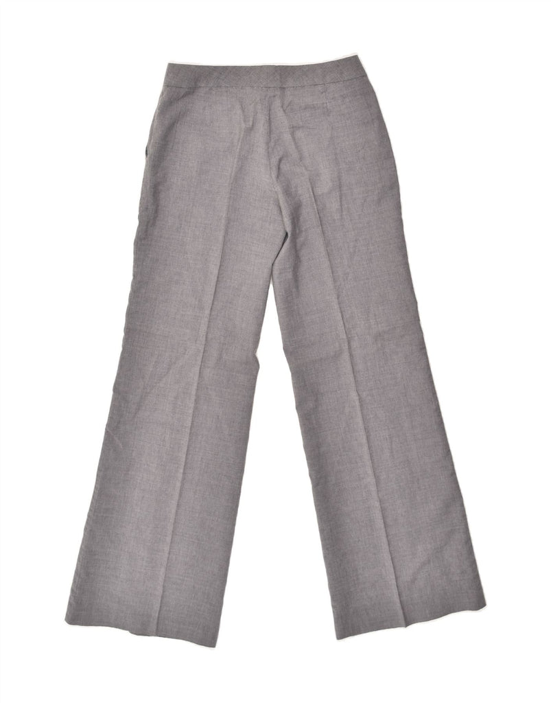 BENETTON Womens Wide Leg Suit Trousers IT 42 Medium W28 L31  Grey Wool | Vintage Benetton | Thrift | Second-Hand Benetton | Used Clothing | Messina Hembry 