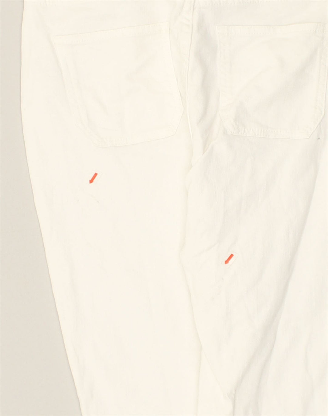 FAT FACE Womens Skinny Capri Jeans UK 10 Small W26 L22 White Cotton | Vintage Fat Face | Thrift | Second-Hand Fat Face | Used Clothing | Messina Hembry 
