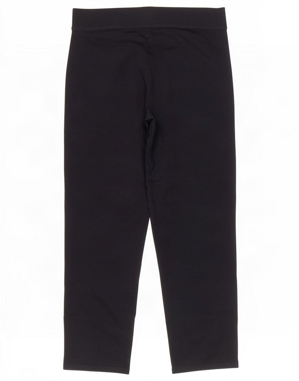 Marks & Spencer Womens Cropped Trousers UK 14 Large W32 L26 Navy Blue