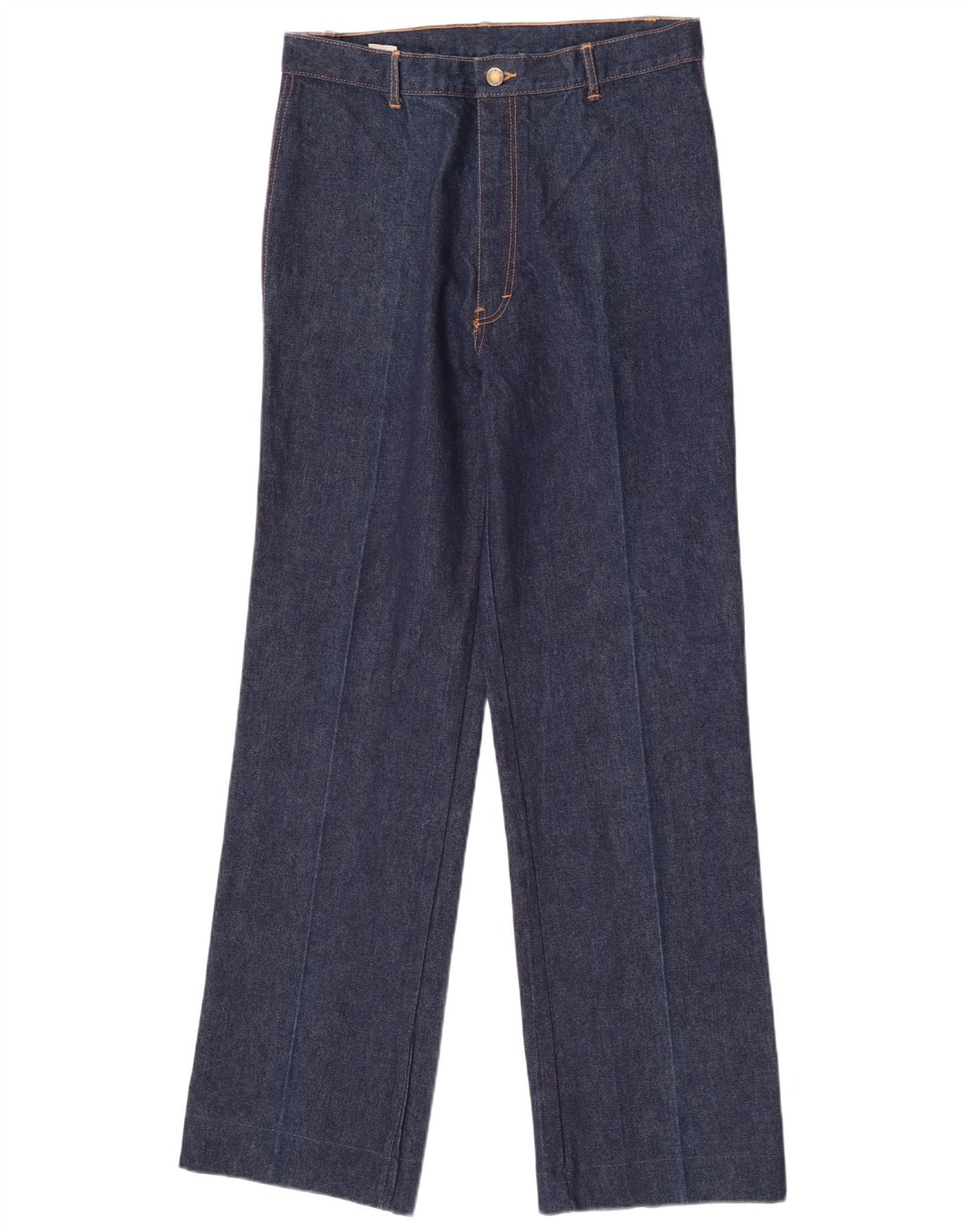 Vintage Womens Straight Jeans W34 L32 Navy Blue Cotton
