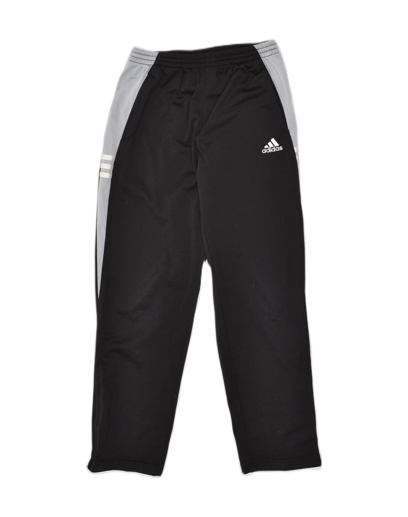 ADIDAS Boys Tracksuit Trousers 11-12 Years Black Colourblock Polyester | Vintage Adidas | Thrift | Second-Hand Adidas | Used Clothing | Messina Hembry 