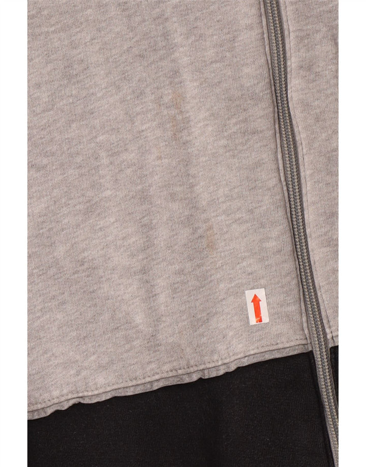 Nike Mens Graphic Zip Hoodie Sweater UK 39/41 Medium Black Colourblock